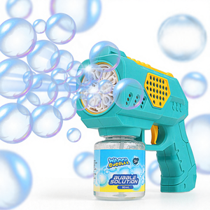مسدس فقاعات بلاستيكي أوتوماتيكي مضيء للجنسين بالجملة، مناسب للأنشطة الخارجية وحفلات الصيف وعيد الفصح وأعياد الميلاد، مع محلول فقاعات 80 مل - Product Image 1
