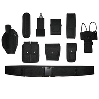 Lot de 10 pochettes tactiques, ceinture tactique réglable en nylon, ensemble de ceinture de service, ceinture de chasse, étui pour arme à feu, porte-bâton