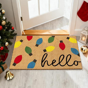 Cangming American Style Door <b>Mat</b> Imitation Coconut Fiber Welcome Design Front Door Anti <b>Slip</b> Washable Entryway <b>Mat</b> - Product Image 2