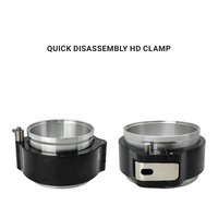Kit de collier de serrage robuste en aluminium à démontage rapide de 2,5 po (63 mm) avec bride soudée en V pour système de tuyauterie de refroidisseur intermédiaire de turbo automobile