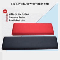 Reposamuñecas para teclado, reposamuñecas de ratón negro, teclado ergonómico, reposamuñecas, almohadilla de soporte, Gel de refrigeración para aliviar el dolor para ordenador portátil