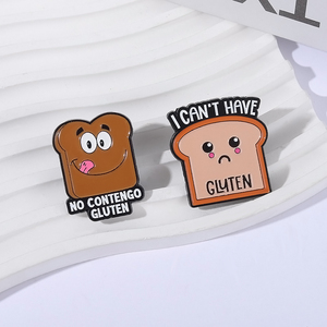 No Tengo gluten esmalte Pin pan tostado I Ca no tiene gluten broches solapa mochila insignia moda divertida joyería regalos amigos - Product Image 2