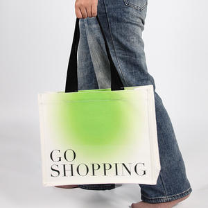 กระเป๋าผ้าแคนวาสพับได้แบบขายส่ง เป็นมิตรกับสิ่งแวดล้อม สีไล่ระดับ พิมพ์โลโก้ตามสั่ง สำหรับบรรจุเสื้อผ้า ถุงเท้า และสินค้าอื่นๆ - Product Image 4