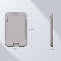 Desain Asli Model Pribadi Magnet Kuat Minimalis Tempat Kartu Ponsel Tipis Dompet Ponsel Magnetik dari PC Keras Penyangga untuk magsafe
