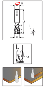 Corps en acier à pointes brasées DP Router Bits avec une résistance mécanique élevée pour une grande zone de réaffûtage - Product Image 3
