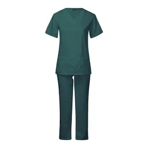 Scrubs üniforma kısa kollu kadın erkek hemşirelik Scrubs üniforma