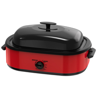 Four à rôtir électrique de 14 QT, 1450 W, avec commande de température par bouton, idéal pour rôtir la viande, cuire les pommes de terre, les gâteaux, les desserts et les pains
