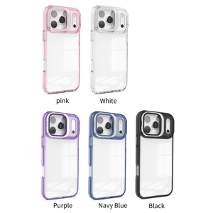 Custodia <span class=keywords><strong>Trasparente</strong></span> Antiurto per <span class=keywords><strong>iPhone</strong></span> 17 Air 16 15 14 <span class=keywords><strong>13</strong></span> Pro Max, Protezione Lente in PC <span class=keywords><strong>Trasparente</strong></span> con Supporto e Copertura in Vetro - Product Image 2