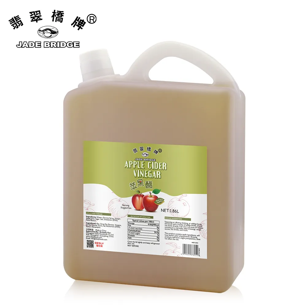 Private Label Liquid Fruit Ingredients Vinegar Bulk Wholesale 1.86 L Apple Cider Vinegar