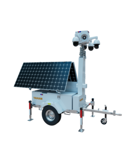 Năng lượng mặt trời 1200 Wát di động giám sát tháp ánh sáng Camera không dây giám sát & thời gian thực hệ thống cảnh báo - Product Image 1