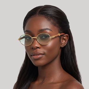 Custom Made Retro Oval Frame <b>Sunglasses</b> For Women UV400 Protection Black PC Lens Class 2 Sunshades - Product Image 3