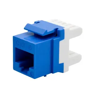 Adaptador acoplador gran oferta electrónico Keystone Jack RJ45 hembra Cat6 CAT5e cat6a 8p8c UTP STP conector modular red Ethernet