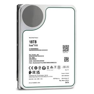 ฮาร์ดดิสก์ Exos X18 ST18000NM000J ขนาด 18TB สำหรับองค์กร แบบ SATA 6Gb/s ความเร็ว 7200RPM หน่วยความจำ 256MB ขนาด 3.5 นิ้ว สำหรับใช้ภายในเซิร์ฟเวอร์และศูนย์ข้อมูล - Product Image 1
