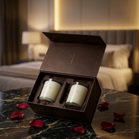 Boîte cadeau de luxe pour aromathérapie, boîte en papier rigide à fermeture magnétique avec logo personnalisé pour bougie parfumée et huile essentielle