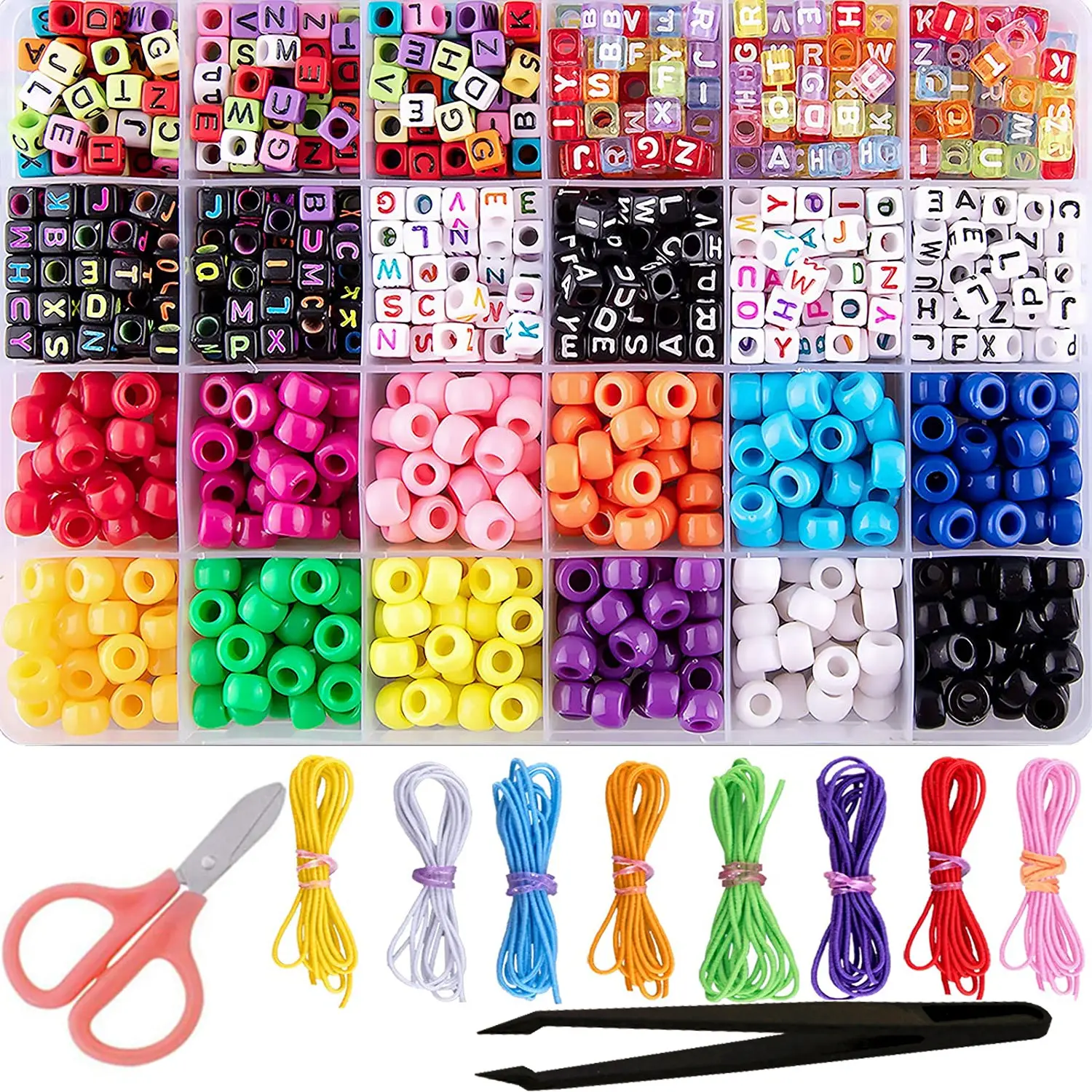6mm Headwear bracelet accessories 12 color bucket combination horse letter loose beads for DIY jewelry making