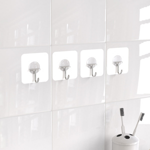 Móc Treo Tường Trong Suốt Tự Dính Silicone Vuông Dự Phòng Trên Tường Móc Dính - Product Image 6