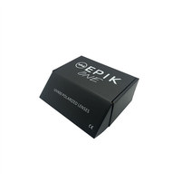 Boîte d'emballage en carton ondulé pour faux ongles de luxe sur mesure avec pelliculage mat et gaufrage, logo personnalisé