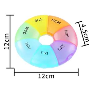 1 pièce <span class=keywords><strong>DanYa</strong></span> M-0049 Boîte à pilules en plastique, organiseur de comprimés hebdomadaire 7 jours, organisateur de voyage portable, rangement pliable, 20 compartiments - Product Image 3