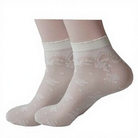 Chaussettes Quotidiennes Personnalisées pour Femmes, à Motifs Floraux, Respirantes, Sexy, en Nylon Doux, Jacquard