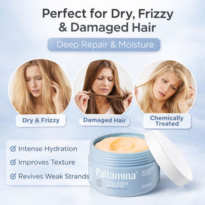 Pallamina, fabricant en gros <span class=keywords><strong>de</strong></span> masques capillaires, masque capillaire sans sulfate à étiquette privée, masque capillaire au collagène personnalisé pour cheveux secs et abîmés - Product Image 2