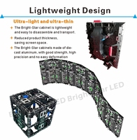 Écran LED incurvé personnalisé 3D P3.91 pour intérieur, affichage segmenté personnalisé, 500x500, écran LED incurvé en aluminium moulé sous pression