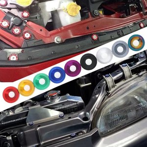 Entretoises d'espacement en aluminium M8 bleues pour la modification des pare-chocs de moto et de voiture, jeu de vis de fixation - Product Image 3