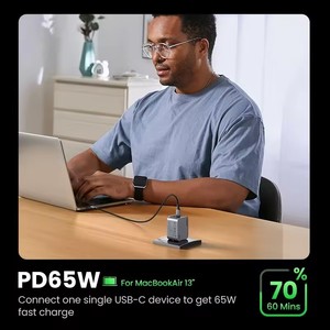 Cargador USB C UGREEN Nexode Pro de 65 W, 3 Puertos, Mini, Compacto, Plegable, PPS GaN Tipo C, Carga Rápida, Cargador de Pared para <span class=keywords><strong>MacBook</strong></span> <span class=keywords><strong>iPhone</strong></span> - Product Image 6