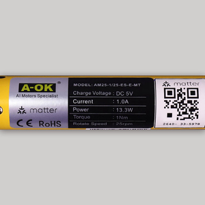 Motor Tubular AM25 A-OK con Batería Integrada, Sensor Moderno, Motor Inteligente Compatible con HomeKit y <span class=keywords><strong>Google</strong></span> <span class=keywords><strong>Assistant</strong></span> - Product Image 5