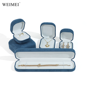 กล่องใส่เครื่องประดับกำมะหยี่ดีไซน์ใหม่ WEIMEI ชุดกล่องของขวัญเครื่องประดับสุดหรู สำหรับสร้อยคอ แหวน จี้ กำไลข้อมือ - Product Image 3