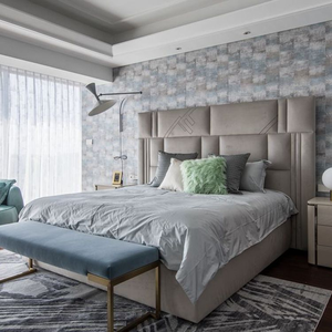 <span class=keywords><strong>Lit</strong></span> queen avec tête de <span class=keywords><strong>lit</strong></span> laquée italienne de luxe et ensemble de meubles de chambre assortis - Product Image 6