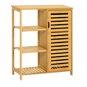 Wooden Counter Storage Rack Eco-Friendly Steel <strong>Bamboo</strong> Displaying Vegetables Dishes Foods <strong>Cabinets</strong> - Product Image 1