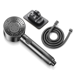 Luxe <span class=keywords><strong>Turbo</strong></span> pommeau de douche 1.5m tuyau sans poinçon support filtre cartouche pluie pommeau de douche salle de bain haute <span class=keywords><strong>pression</strong></span> <span class=keywords><strong>robinet</strong></span> de douche - Product Image 1