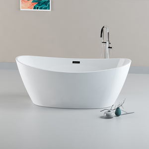 Baignoire autoportante en acrylique durable et résistante aux fissures, petite baignoire de douche pour la maison - Product Image 3