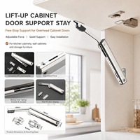 Charnière de support de porte relevable en métal robuste, réglable, à arrêt libre, pour armoire, garage, rangement et quincaillerie de meubles
