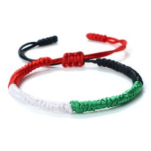 Custom Woven Bracelet Wholesale Pan Arab Colors Palestinian Kuwait UAE National Color Bracelet Friendship Bracelets - Product Image 4