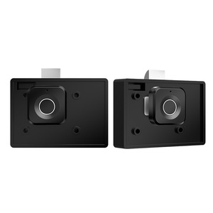 Left Steel Fingerprint <b>Lock</b> <b>Cabinet</b> Door Electronic <b>Lock</b> 138-1BP Black DC Power Easy Installation Anti Theft Storage <b>Cabinet</b> - Product Image 1
