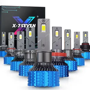 X-7SEVEN超亮超130W 24000LM 6500K汽车发光二极管灯泡H1 H4 H7 H11汽车照明系统9005 9006发光二极管前照灯