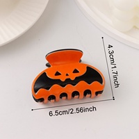 Nouvel Arrivage Pince à Cheveux Halloween Motif Citrouille et Crâne Couleur Unie Logo Personnalisé pour Chignons et Coiffures Rétro pour Femmes