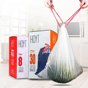 Wholesale 30gallon White Black Quality Portable Kitchen Household Hotel Garbage Drawstring Trash Plastic Bags Roll