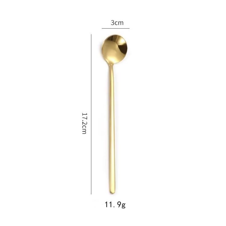17.2cm round fillister head spoon - gold
