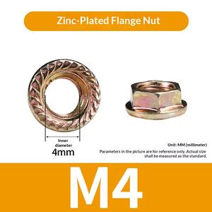 Tuercas hexagonales de zinc de colores con brida y dientes dentados, tuercas de seguridad al por mayor M6/M8 - Product Image 6