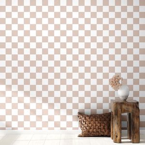 2024 nouveau design rétro échiquier amovible étanche PVC papier peint pour salon - Product Image 4