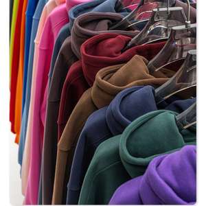 345克重磅运动服装制造商中国定制刺绣连帽衫500gsm羊毛可爱男士连帽衫 - Product Image 5