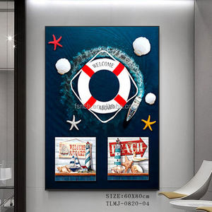 Commande <span class=keywords><strong>en</strong></span> gros d'art mural côtier 3D personnalisé 60x80cm, peinture décorative moderne méditerranéenne pour salon, thème <span class=keywords><strong>coucher</strong></span> <span class=keywords><strong>de</strong></span> <span class=keywords><strong>soleil</strong></span>, plage, mer - Product Image 2