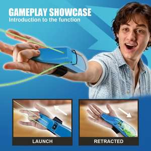 Juguete de Plástico Antiestrés, Lanzador Eléctrico Luminoso, Lanzador de Línea, Regalo Unisex para Hombres y Mujeres - Product Image 2