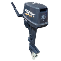 Moteur hors-bord 2 temps 9,8 CV, moteur marin 169 cm³ 2 cylindres pour bateau de pêche gonflable