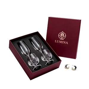 Boîte cadeau de luxe en carton rigide à deux pièces <span class=keywords><strong>avec</strong></span> logo <span class=keywords><strong>personnalisé</strong></span>, couvercle et base, <span class=keywords><strong>avec</strong></span> insert en EVA pour coffret à vin en <span class=keywords><strong>verre</strong></span>, emballage de bouteille d'alcool - Product Image 2