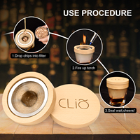 Kit de fumage pour cocktails Jianxin avec torche, plus de 5 copeaux de bois, boîte en bois, accessoires de bar pour fumer le whisky et les boissons, pour cocktails