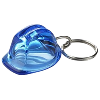 Porte-clés mini-casque de sécurité personnalisé à faible MOQ, porte-clés casque de chantier 3D réaliste pour la promotion de la marque dans l'industrie de la construction
