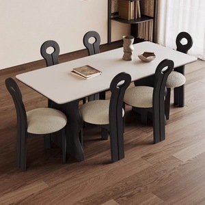 Ripple Dining <b>Table</b> Rectangle <b>Solid</b> <b>Wood</b> Stable Dining Room Furniture - Product Image 4